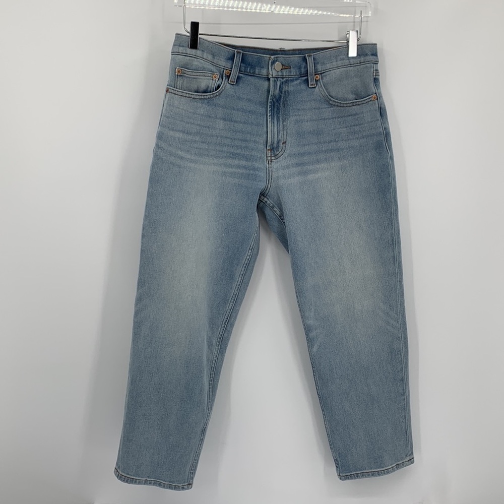 Lucky Brand relaxed taper light wash high rise ankle cropped jeans denim women 6